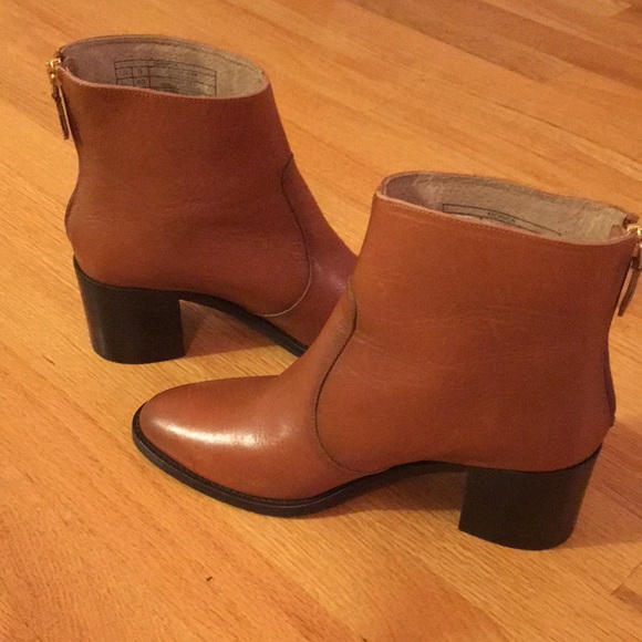 Antonio De Faria Gorgeous Leather Boots Camel Color Made in Portugal •SZ 9• NEW - Picture 4 of 7